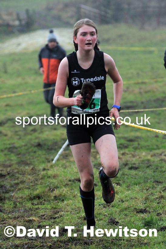 Girls under-15s 2022 North Eastern Harrier League, Thornley Farm, Peterlee, County Durham. Photo: David T. Hewitson/Sports for All Pics
